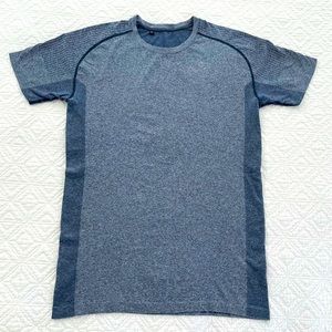 Navy Blue Marled Gymshark Stretch Tee
